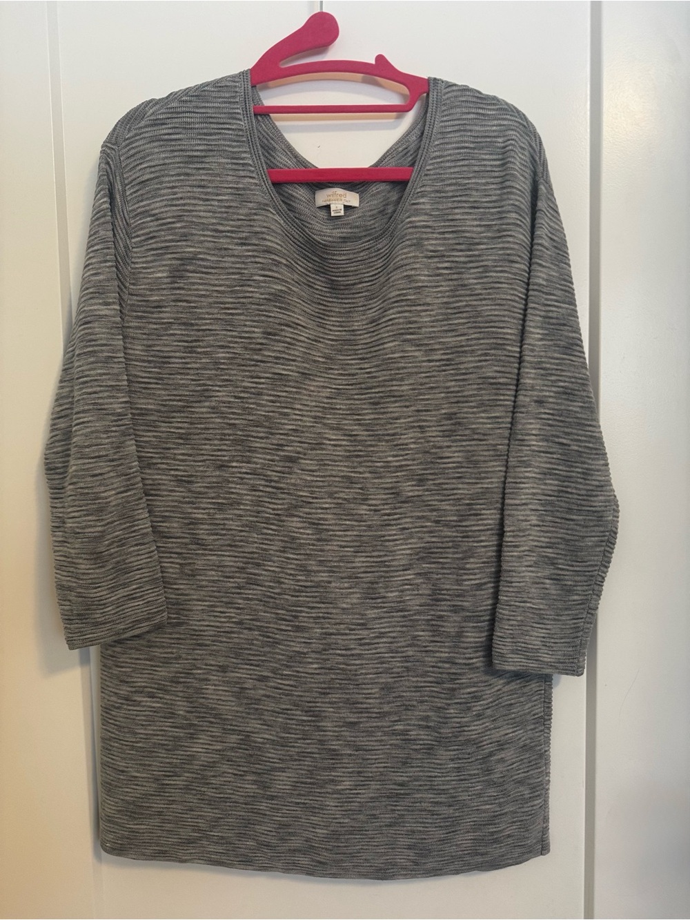 Wilfred Oversized Gray Ribbed Knit Tunic